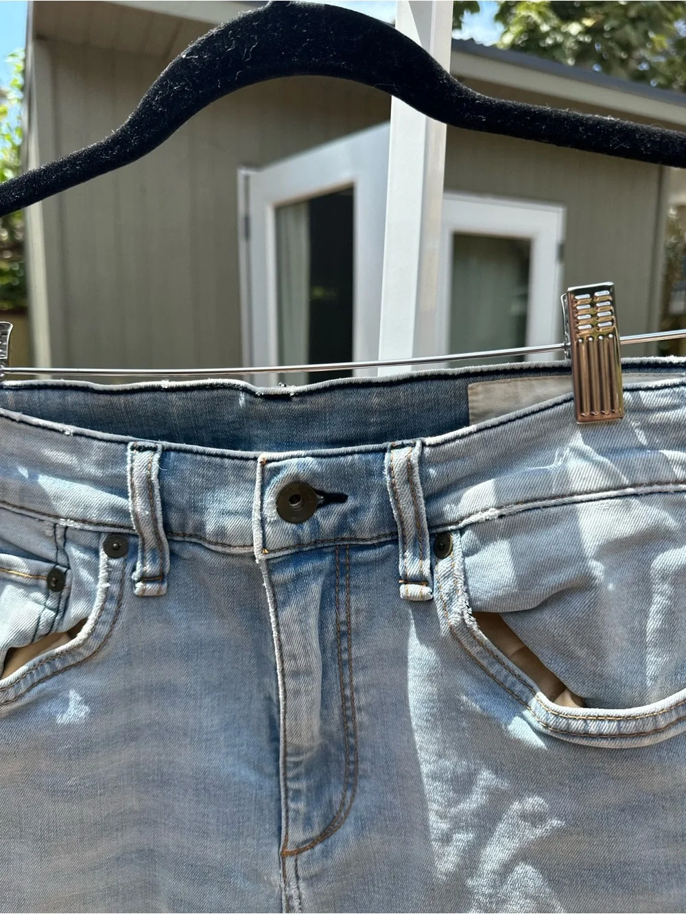 rag & bone Light Wash Cropped Ankle Jeans